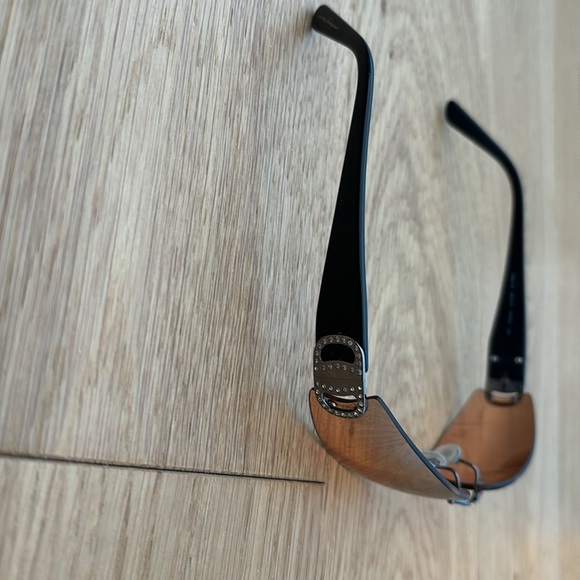 Salvatore Ferragamo metal sunglasses w/ crystal detail. Worn a few times w/ case - Picture 2 of 3